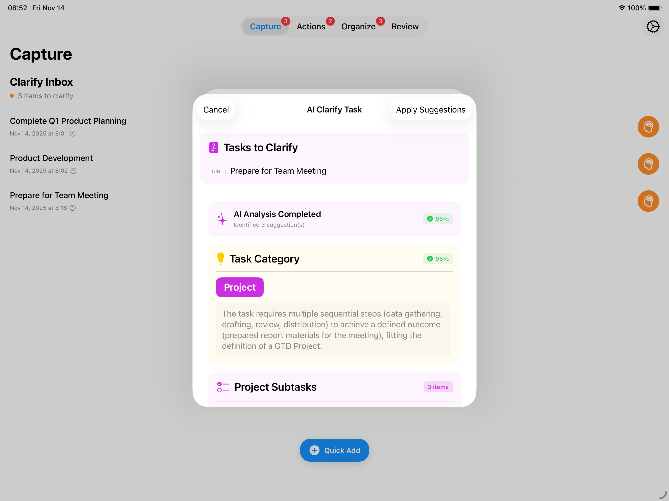 iPad Parse AI Results